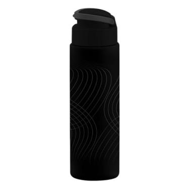 Imagem de Garrafinha de Água Preta Roma Tampa Prática 700ml Academia Treino