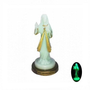 Imagem de Imagem Fosforescente Jesus Misericordioso Cristo Nazaré Brilha no Escu