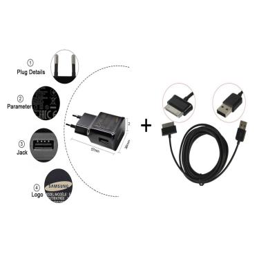 Imagem de Kit Cabo Usb + Carregador Galaxy N5110 Note 8.0