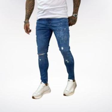 Imagem de Calça Jeans Masculina Jay jones Relevo X Pigmentada-Masculino