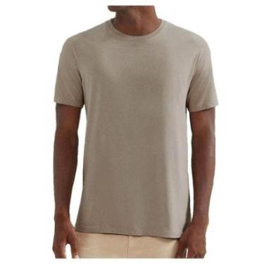 Imagem de Camiseta Masculina Hering MC Regular Bege kaki - 201HMJEN-Masculino