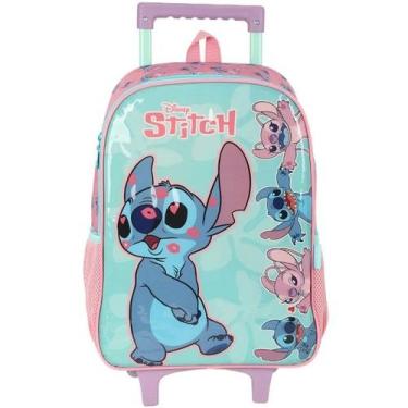 Imagem de Mochila Escolar de Rodinhas STITCH Luxcel Verde