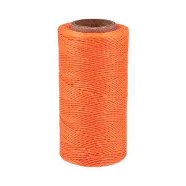 Imagem de 284 jardas fio de poliéster encerado plano cores sortidas 1 x 0,3 mm cordão de costura revestido com cera para suprimentos de macramê de miçangas coral