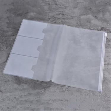 Imagem de Acessórios de planejador de bolsa com zíper, envelopes de orçamento para orçamento, pastas transparentes com zíper à prova d'água em PVC para documentos (210 x 140 mm)