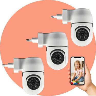 Imagem de Kit Com 3 Câmeras De Segurança Jortan Wi-fi Interna Hd 360