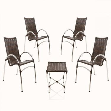 Imagem de Conjunto Poltronas Para Varanda Edícula Jardim Preto