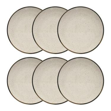 Imagem de Conjunto 6 Pratos Rasos 26cm Brisa Cerâmica Oxford
