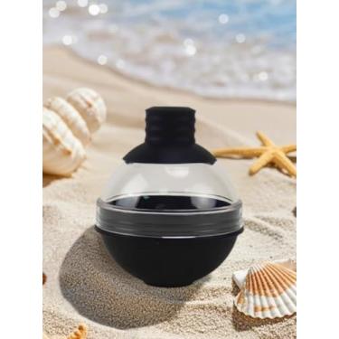 Imagem de Molde de bola de gelo esfera de silicone com tampas, máquina de gelo redonda para coquetéis, uísque, bebidas, preto, 1 peça