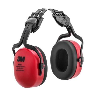 Imagem de Abafador de Ruído 3M Tipo Concha Muffler 17Db HB004359541, Vermelho