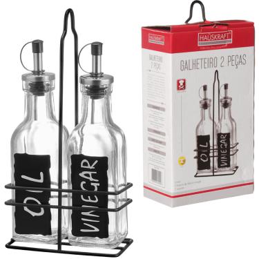 Imagem de Galheteiro Vidro 200ml Oil Vinegar 2 Peças Hauskraft