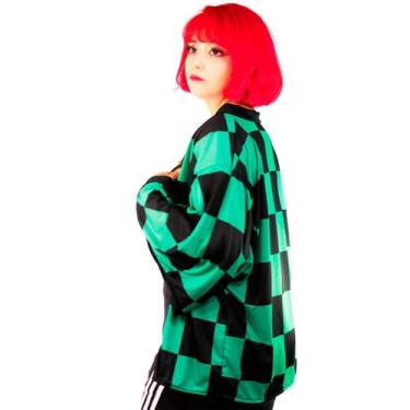 Imagem de Kimono Haori Tanjiro Demon Slayer Kimetsu no Yaiba - Lightbek Official