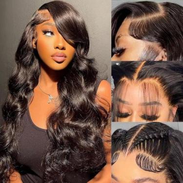 Imagem de Perucas frontais de renda Hoisali Body Wave 60 cm 200% de densidade HD