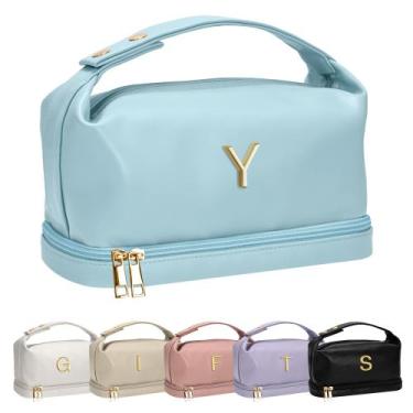 Imagem de Bolsa de maquiagem Vogewood Initial personalizada com alça para menina