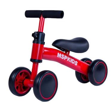 Imagem de Bicicleta de Equilíbrio para Crianças, 4 Rodas, Ideal para Futuros Ciclistas, Bicicleta sem Pedal (Vermelho)