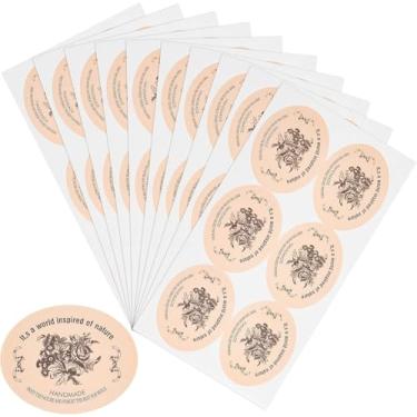 Imagem de 180 peças adesivos autoadesivos para presente adesivo de papel revestido adesivo adesivo padrão floral embalagem selagem adesivos para selagem de envelope convites de casamento - 4,6 x 3,5 x 0,1 cm