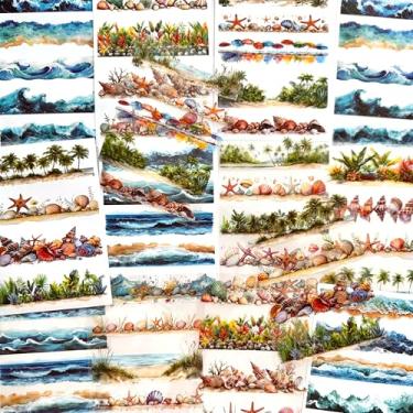 Imagem de 20 folhas de scrapbooks pré-cortados, adesivos marinhos para artesanato DIY, agendas, diário, caderno, laptop, celular, calendários, casamento