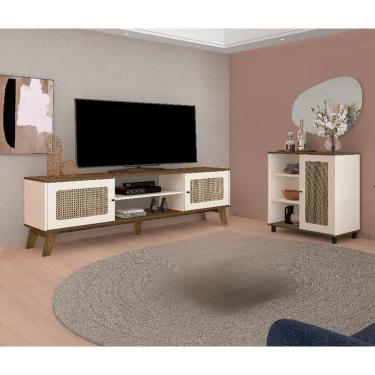 Imagem de Conjunto Sala Charlotte: Rack 4524 + Buffet 4520