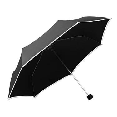 Imagem de Guarda-chuva para chuva e sol UPF 50+ Guarda-chuvas femini Proteção UV Guarda-chuva à prova de vento Guarda-chuva triplo dobrável para dias chuvosos e ensolarados Viagem Compacto Leve Pequeno Gua