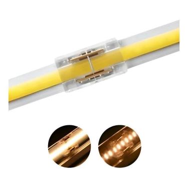 Imagem de Kit 5 Conector Emenda Fita Led Cob 2 Vias Monocor 8Mm - Mon