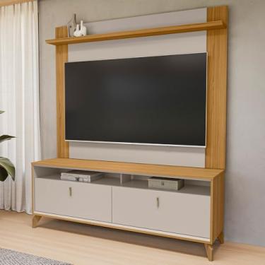 Imagem de Conjunto Painel Extensível e Rack 160cm Tremonti/Duarte TV atÃ:copyright: 55 Tauari/Off White G77 - Gran Belo