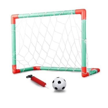 Imagem de Kit Golzinho Infantil: Trave Encaixável com Bola e Bomba - 44BOX
