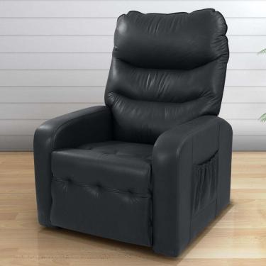 Imagem de Poltrona Reclinável Para Descanso Julia Sintetico Preto