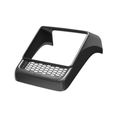 Imagem de Generic Moldura da saída de ar do console central traseiro, moldura da cobertura saída de ar do condicionado traseiro para decoração carro Modelo Y, Fibra de Carbono