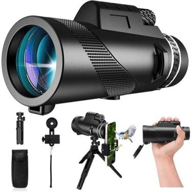Imagem de Telescópio monocular ASXMhGo 80x100 de alta definição preto