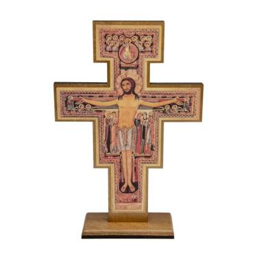 Imagem de Intercession Crucifixo de cruz de madeira em pé San Damiano