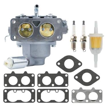 Imagem de Carburador 791230 compatível com motor duplo V de 4 ciclos 20-25 HP 799230 699709 499804 407777 para trator de gramado John Deere MIA10632 LA150 LA145 LA130