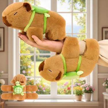 Imagem de Pulseira de Pelúcia Capivara – Acessório Fofo e Macio com Encaixe Ajustável – Estilo Abraçável com Detalhe de Tartaruga – Ideal para Crianças, Presentes Brinquedo Decoração