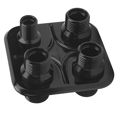 Imagem de aqxreight Montagem de Mangueira de Anteparo de Ar Condicionado de 4 Portas para Carro Substituição de Modificação Universal para Desempenho GM (Preta)