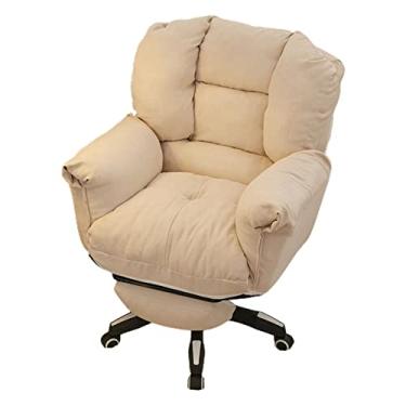 Imagem de Cadeira de escritório em casa – Cadeira giratória ajustável para computador, cadeira de tarefas com almofada espessa para maquiagem, quarto, estudo
