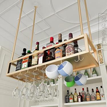 Imagem de THGYJP Suporte de taças de teto suporte de copo de champanhe para armário rack de armazenamento de cabeça para baixo suporte de copos de vinho ld rack de garrafa de vinho para bar de cozinha