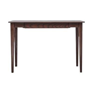 Imagem de ZDJZMGZ Mesa de computador mesa de escritório em casa mesa de madeira maciça carvalho computador mesa de estudo mesa de estudo casa pequena cômoda mesa de chá (B, 1200 * 530 * 750 mm)