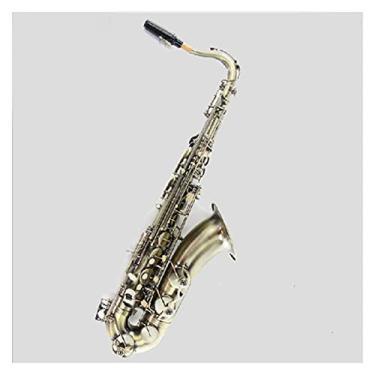 Imagem de Saxofone profissional B-Flat Bronze Saxofone Tenor Saxofone Latão Sax Kit para iniciantes