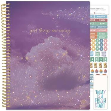 Imagem de bloom daily planners Agenda Acadêmica 2024-2025 (21,5 cm x 28 cm) - Organizador de Agenda Semanal/Mensal com Abas - Planner Roxo com Cartolina Grossa e Laminação Brilhante