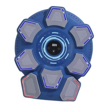 Imagem de Fenteer Máquina de boxe eletrônica, alvo de treinamento de agilidade para boxe musical, adultos e crianças, artes marciais com alvo de treinamento de reação à, Azul