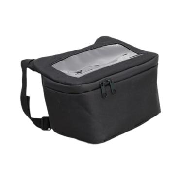 Imagem de harayaa Bolsa para guidão de motocicleta, universal, à prova d'água, para celular, fone de ouvido e tela sensível ao toque, ideal para atividades ao ar, S Horizontal