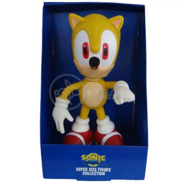 Imagem de Boneco Action Figure Sonic Amarelo Articulado 23cm