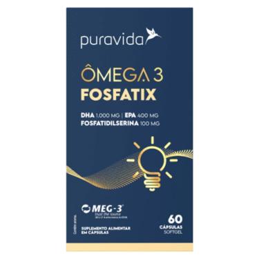 Imagem de Ômega 3 Fosfatix DHA EPA Fosfatidilserina 60 Cápsulas Pura Vida-Unissex