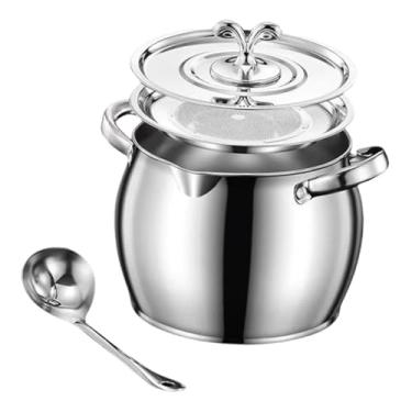 Imagem de Fenteer Recipiente para gordura com filtro, acessório de cozinha multiuso, ao calor, para armazenamento de óleo, 1.5l