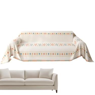 Imagem de Capa para Sofá Boêmio | Protetores Reversíveis para Sofá 300x180 cm - Capa Lavável para de Dois Lugares,para Inquilinos Donos de Cães Proprietários Sala Quarto Estúdio Escritório