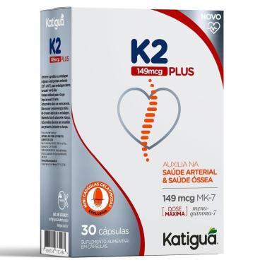 Imagem de Vitamina K2 Plus 149mcg - 30 Cáspulas Gelatinosas - Katiguá-Unissex