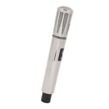 Imagem de KIMISS Microfone Profissional Sem Fio UHF de Metal Com Cancelamento de Ruído Microfone Dinâmico Sem Fio Recarregável de Alcance de 328 Pés para Desempenho de karaokê Em Palco (Prata)