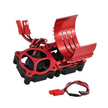 Imagem de MotiveTech Ventilador para Motor de Carro RC, Acessório em Liga de Alumínio, Peça de Reposição Direta, Dissipador de Calor, Vermelho