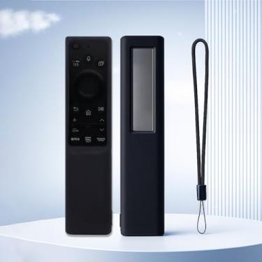 Imagem de Capa de controle remoto compatível com Amazon Fire TV Stick, HD, controles remotos 4K, capa protetora de silicone antiderrapante com cordão preto