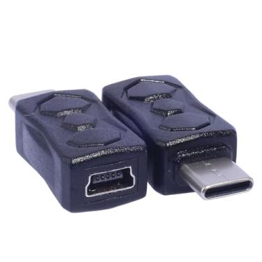 Imagem de Conversor adaptador de conversão USB fêmea para macho tipo C preto 5V2A carregamento e transferência de dados de 480 Mbps