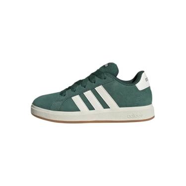 Imagem de adidas Tênis infantil Grand Court 00s, Verde universitário/branco fora/chiclete, 12 Little Kid