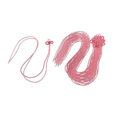 Imagem de Esquirla Conjunto de 20 amuletos japoneses decorativos com nó, enfeites para pendurar, cordões, sachês, ideais para mochilas, viagens, tetos e portas, Rosa